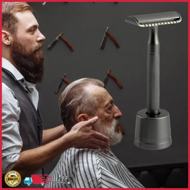 Man Shaving Razor Adjustable Face Beard Shaver Mens Grooming Gift (Black)