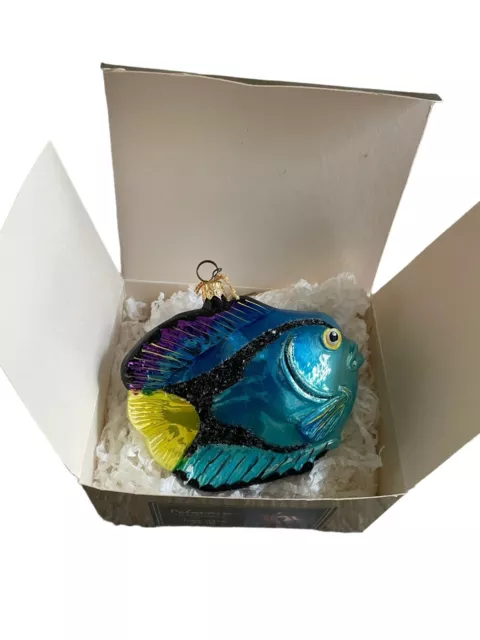 Polonaise Collection Kurt Adler "BLUE ANGEL FISH" Christmas Ornament  NIB READ