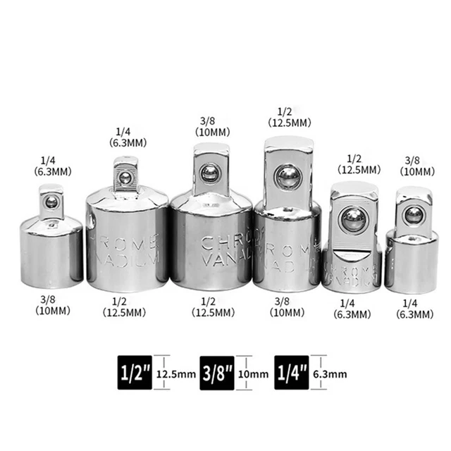 Steckdosenadapter Reduzierer 1/2 " 3/8" 1/4 " Ersatz Adapter Antrieb