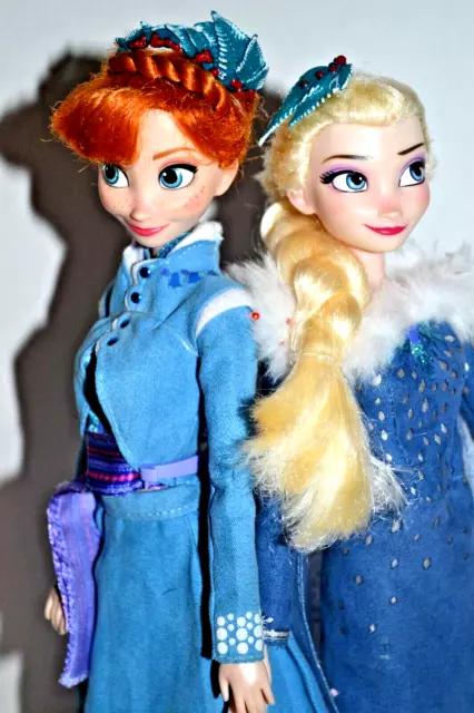 Disney Magasin Olaf's Frozen Aventure Poupées Elsa & Anna Hiver Spéciale Edition