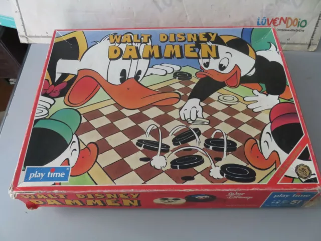 Vintage Dame Jeu De Planche Vintage Walt Disney Dammen Made IN Hollande