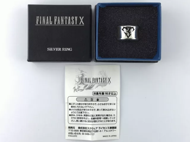 Final Fantasy X Tidus Zanarkand Abes Silver 925 Ring Square Size JP17 US8.5