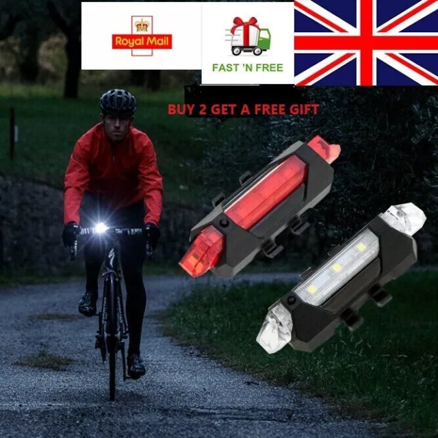 Bike Lights: LED, Rechargeable, Front, Rear & Helmet