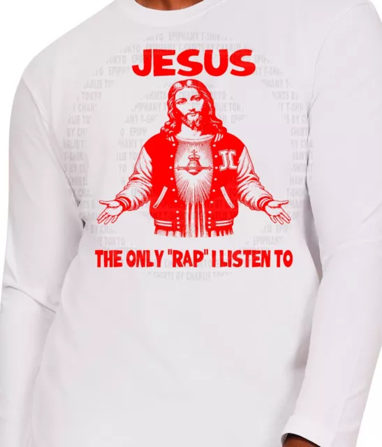 Jesus T-Shirt Christian Church Religious Homage Easter Christmas God Long Sleeve