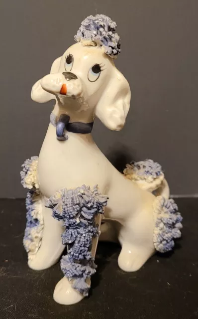 Vintage Porcelain Ceramic Spaghetti Poodle Made In Korea