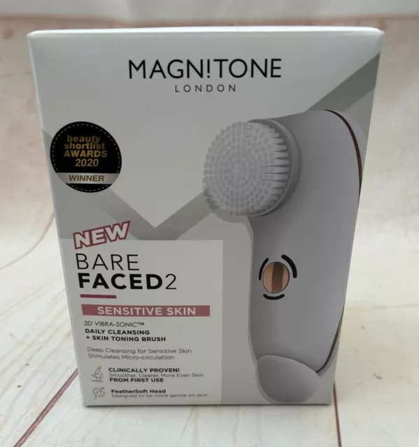 Magnitone Barefaced 2, 3D Vibra-Sonic Sensitive Skin Cleansing & Toning Brush