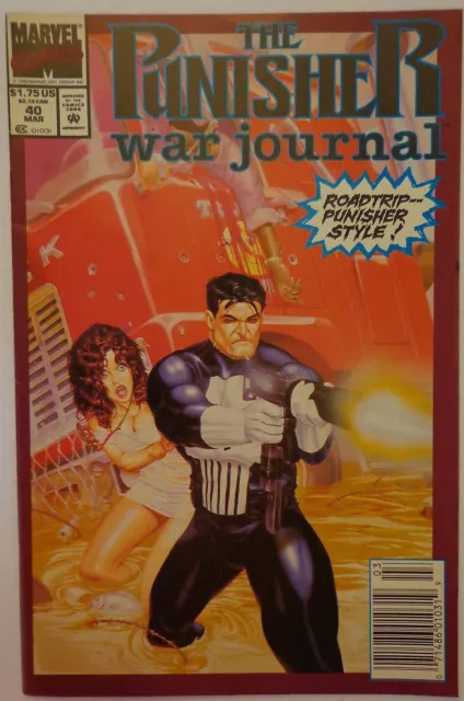 The Punisher War Journal #40 Marvel Comics Newsstand March Mar 1992 VFNM
