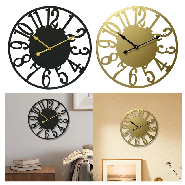 Horloge Murale Design Plume En Résine Dorée - 25 Cm, Silencieuse, Mouvement Quartz - Déco Salon Moderne