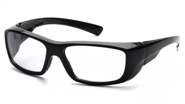 Pyramex Safety Glasses Readers Magnification Black Frame with Clear Lens Emerge