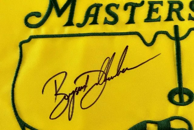 Bryson DeChambeau signed Masters Pin Flag-JSA AF18941 2