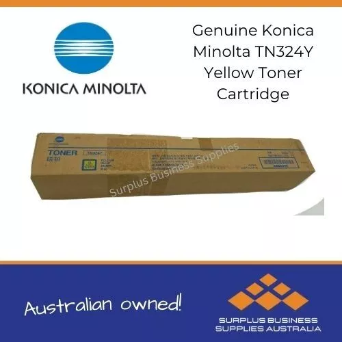 Genuine Konica Minolta TN324Y Yellow Toner - A8DA290 Bizhub C258 C308 C368