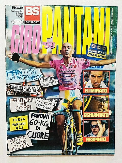 Poster Marco Pantani – Manifesto Publicitaire Cyclisme Vintage – 32x47 Cm, Neuf