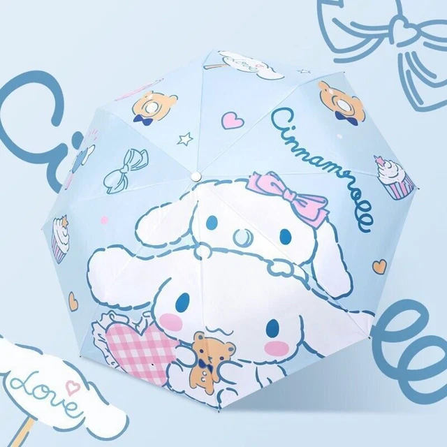 Cute My Cinnamoroll Hello Kitty Family Automatic Umbrella Rain Sun Folding New
