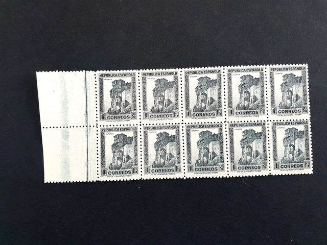 ESPAGNE 1931 N°509 en bloc/10 avec BDF Yvert 2020 MNH**