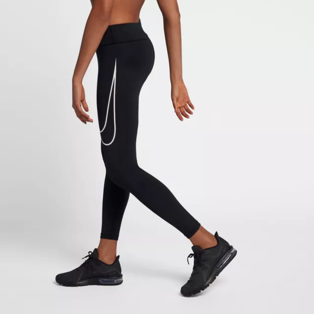 NIKE WMNS POWER Printed Running Training Tights 863732-010 Size S £30.00 -  PicClick UK