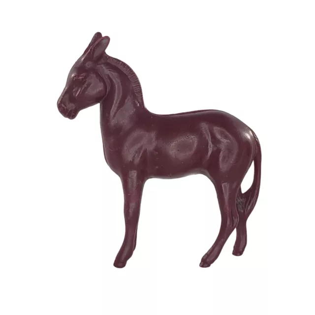 Hartland Donkey Red Brown Plastic Figurine