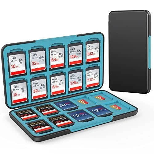HEIYING Rangement Carte mémoire pour Carte SD et Carte Micro SD Etui Carte SD...