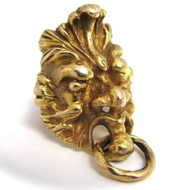Rare Vintage Eric De Kolb 14k Gold Ring ~Gargoyle Door Knocker ~ 32 grams