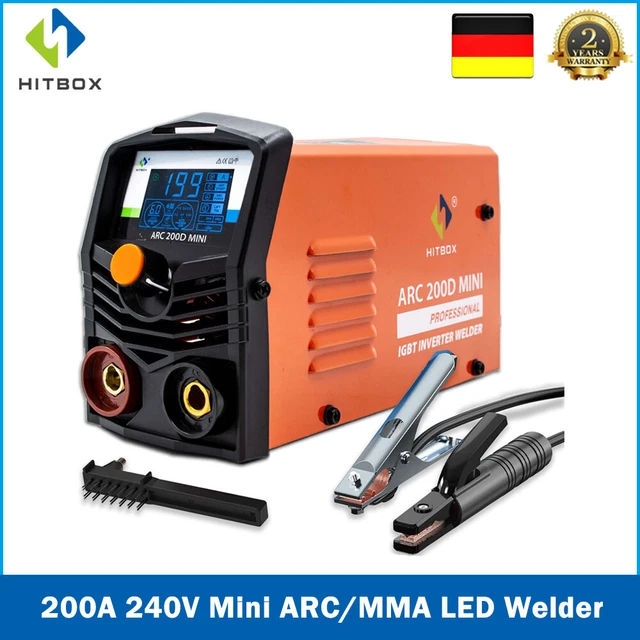 Saldatrice Hitbox 200 A Mini ARC 240 V mano elettrica MMA saldatrice inverter IGBT DE