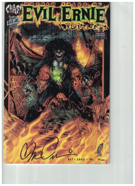 Evil Ernie: Relentless #1 Signed By Brian Pulido By Chaos Comics 1995