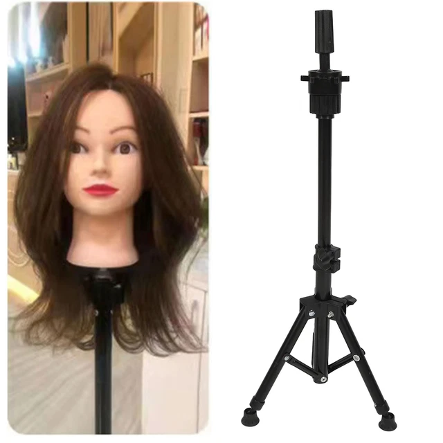 Mannequin Head Stand Aluminium Alloy Adjustable Strong Light Portable Wig St Zz1