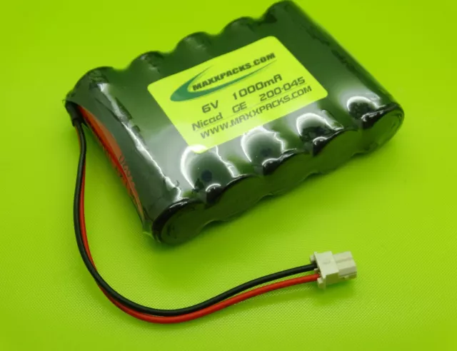 6v 1000mah NICAD BATTERY FOR GE PANAMETRICS 200-045 / MADE IN USA