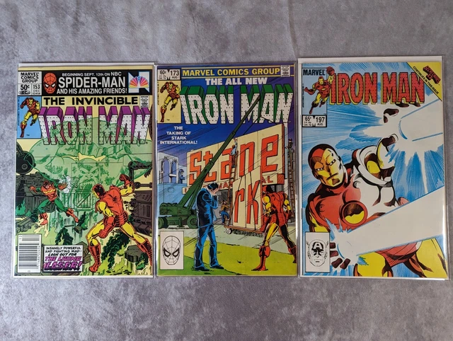 The Invincible Iron Man Comic book Lot of 3 Marvel Bronze Age