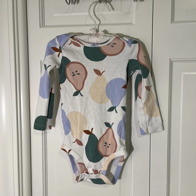 Baby Girl Carters 18M Pear-fectly Cute 2x Bodysuit One Piece