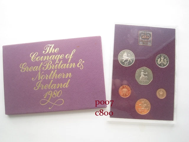 UNITED KINGDOM 1980 Proof 6 Coins Set Great Britain Northern Ireland
