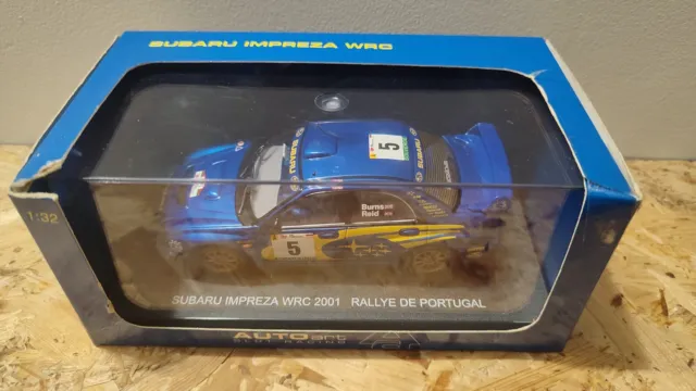 Slot Car Auto Art Subaru Impreza WRC 2001 Rallye de Portugal scala 1/32