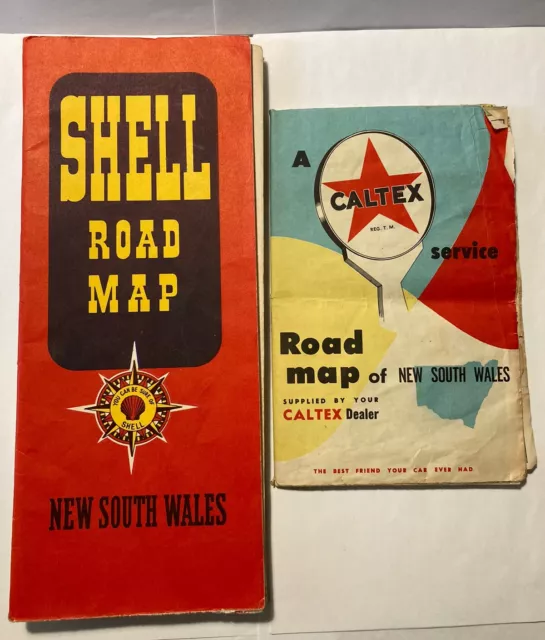 Vintage Caltex & Shell NSW Road Tourist Map.