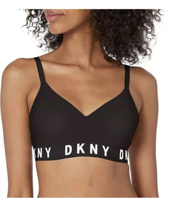 DKNY Women's Cozy Boyfriend Wirefree Pushup Bra - Black.  Size 3X