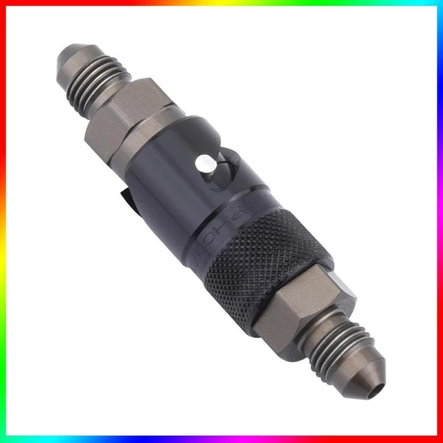 Universal 3AN CNC Black Aluminum Quick Release Dry Brake Line Coupling Fitting