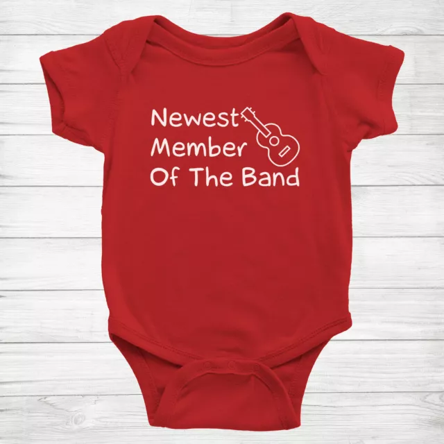 New Baby Gift Guitar Cute Infant Bodysuit One Piece Romper Newest Band Member