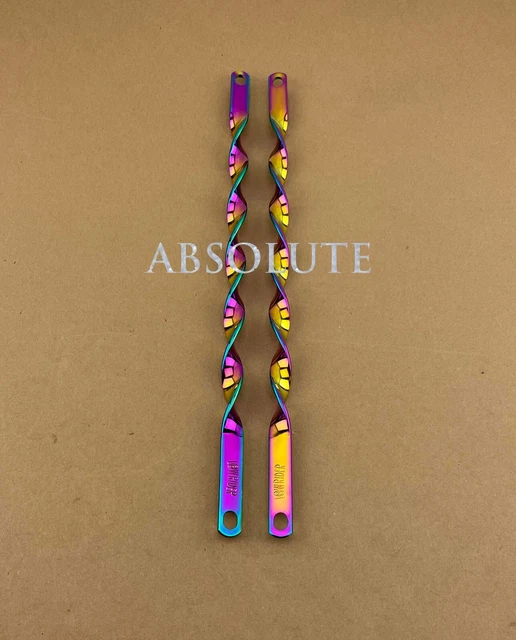 18& LONG VINTAGE Lowrider Twisted Fork Bars In (Oil Slcick) Neon For 20