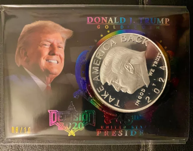 2023 2024 DECISION Rainbow DONALD TRUMP 45th President Gold Coin Relic