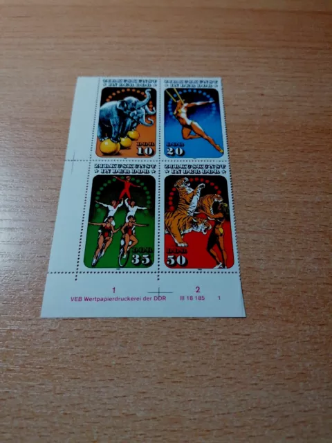 Briefmarken DDR 1985 MiNr 2983-2986 Zirkuskunst DDR ZD mit Eckrand postfrisch