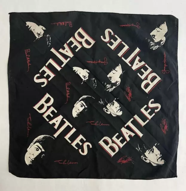 RARE The BEATLES Bandana ORIGINAL SCARF BLACK