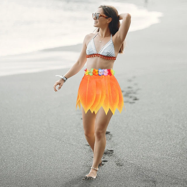jupe hawaii en paille hawaiian costumes for women Festival Party Performance Lea