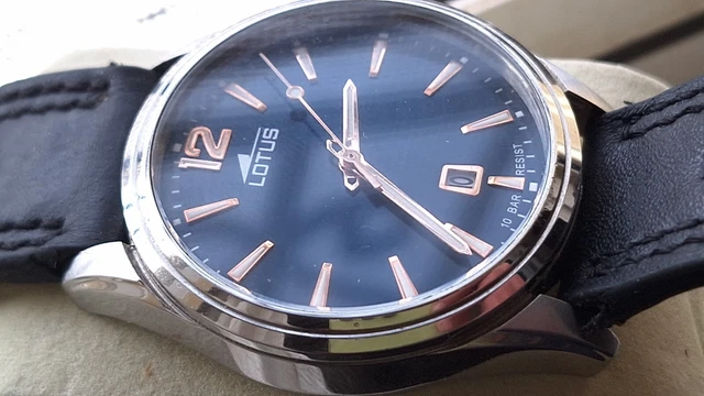 RELOJ LOTUS CHRONO de hombre esfera azul y detalles en oro rosado