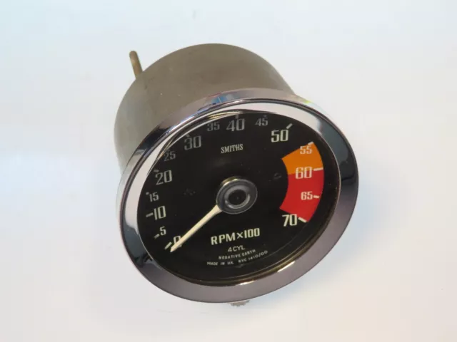 MGB & MGB GT NOS Smiths Brand 7000 RPM Negative Earth Tachometer  RVC1410/00