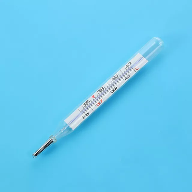 1Pc Medical Mercury freeGlass Thermometer Clinical Measurement Devic wi