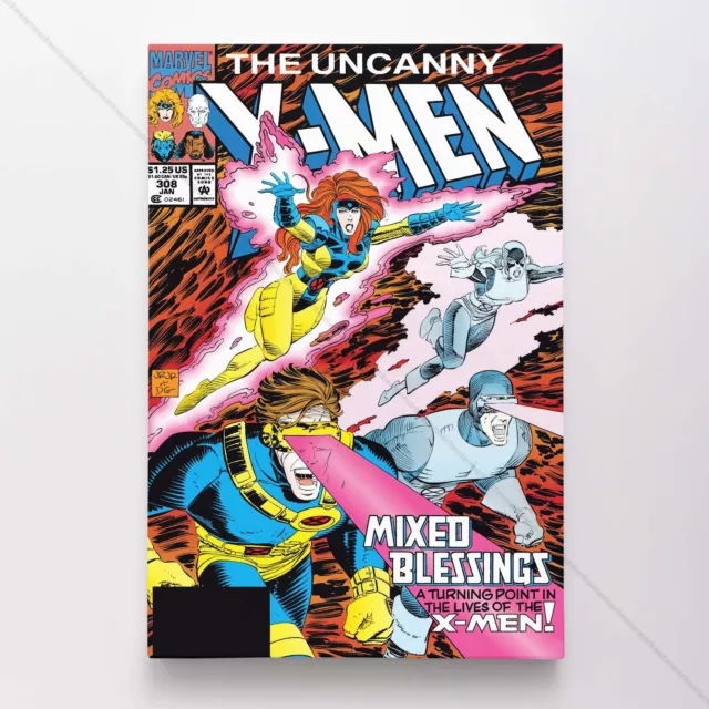 Uncanny X-Men Poster Canvas Vol 1 #308 Xmen Marvel Comic Book Art Print