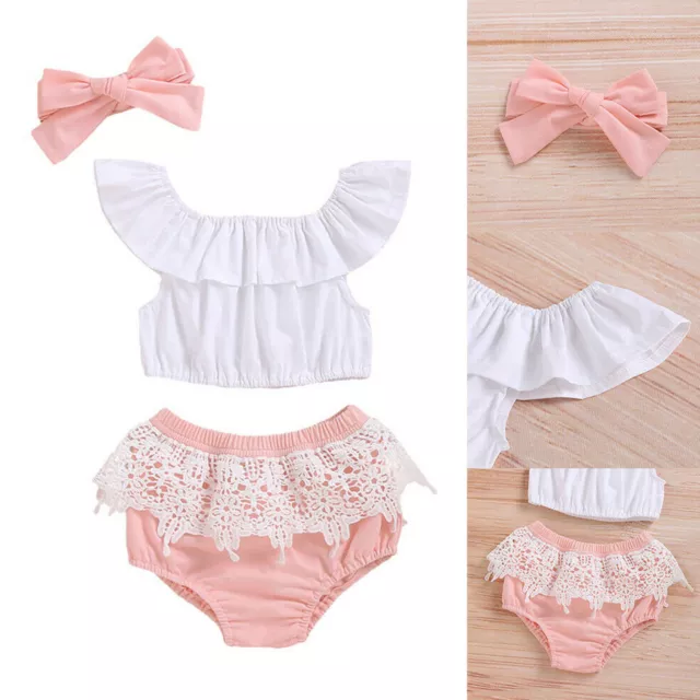 Crop Top + Pantaloncini per neonato Set di vestiti estivi per bambini