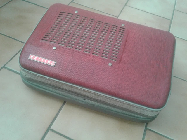 Tourne-disque Philips 200 Valise électrophone Vintage – Orange – Années 60/70