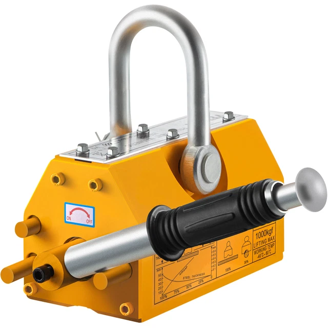 1000KG Steel Magnet Magnetic Lifter W/ U-Handle Heavy Duty Titanium Alloys