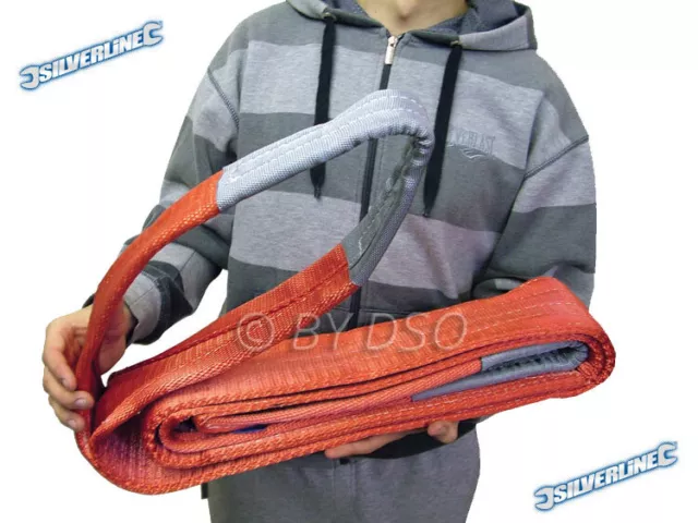 Silverline Heavy Duty 3 Meter 5 Ton Certified Webbing Lifting Cargo Sling Strap