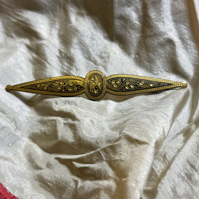 Broche Vintage En Bronze Doré - Forme Escargot - Bijou Ancien Sans Marque - Occasion
