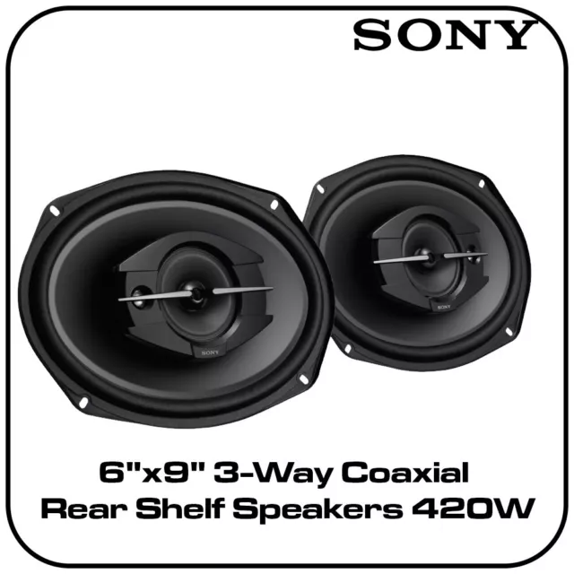 Sony XS-GTF6939 - 6"X9" 3-Way Coaxial Rear Car Van Shelf Speakers 420W