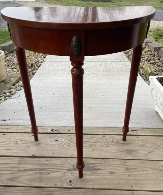 The Bombay Co Cherry Demilune Half Moon Side or Entry Table Cherry Finish